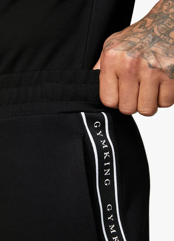 Gym King Signature Taped Shorts Black