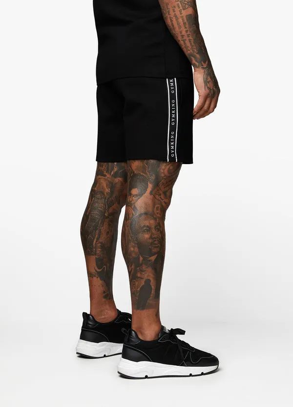 Gym King Signature Taped Shorts Black
