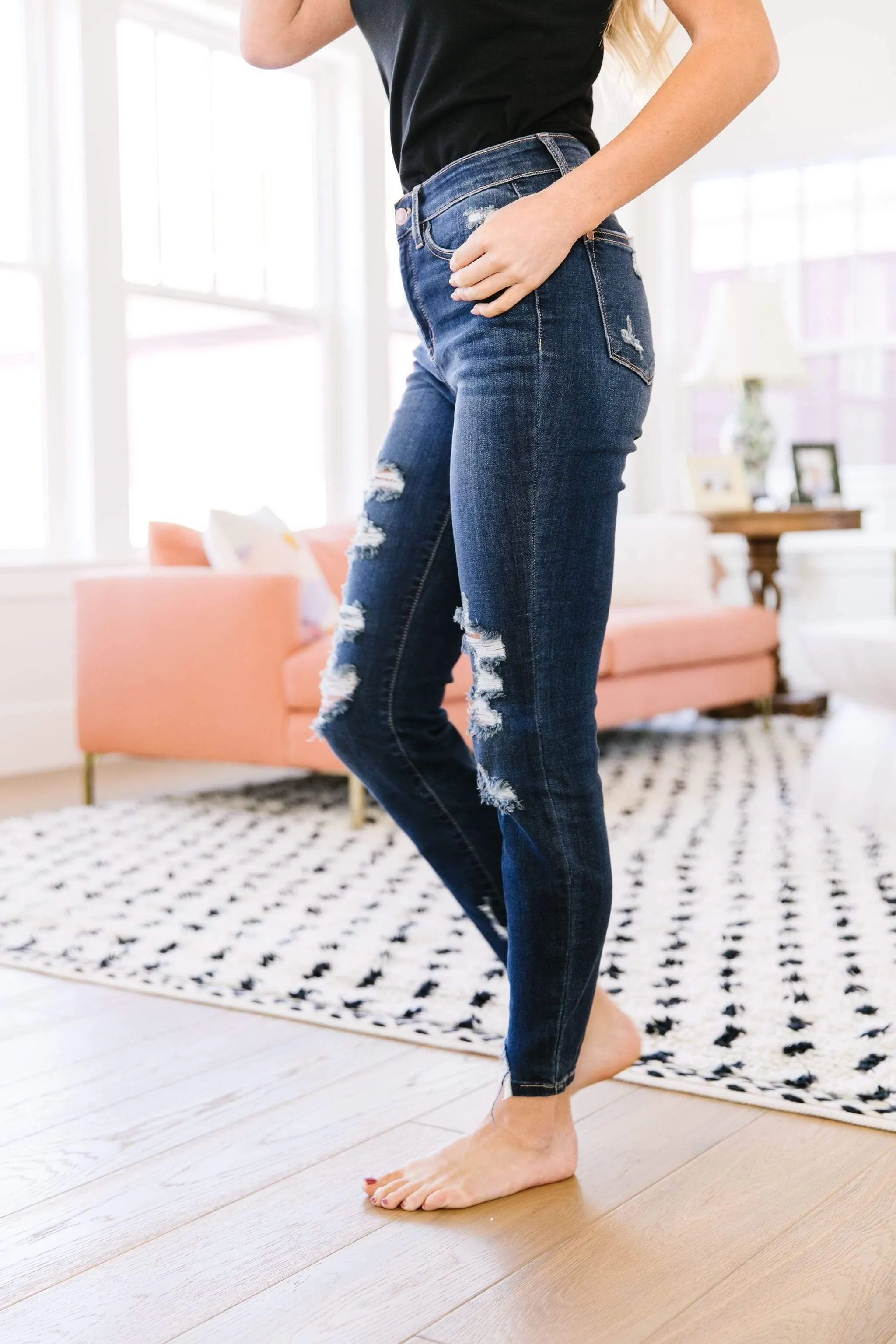 Hazel Blues® | Double Down Destroyed Jeans