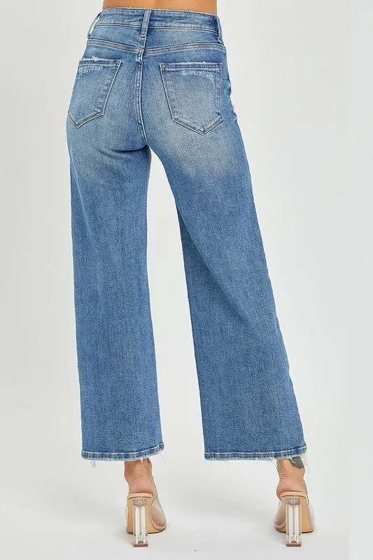 HIGH RISE CROP JEANS