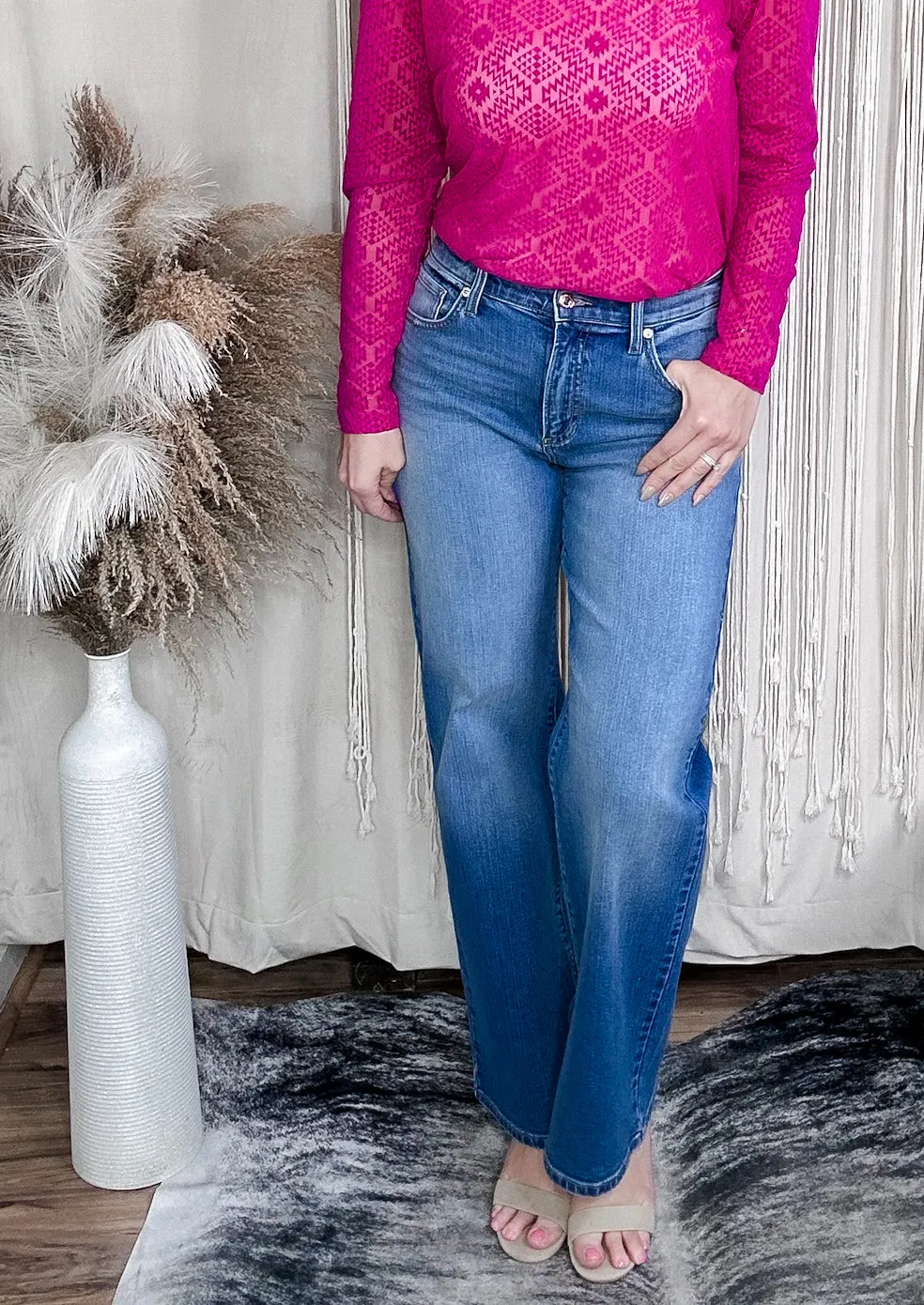 High Rise Wide Leg Jeans