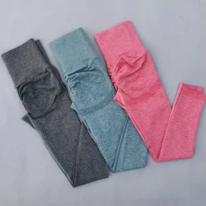 High Waist Seamless Gym Leggings for Women - Ruched Butt Lifting Yoga Pants