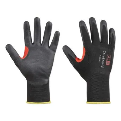 Honeywell CoreShield™ A1/A Coated Cut Resistant Gloves, 6/XS, Nylon, Nitrile Micro-Foam, 15 ga, Black, 21-1515B/6XS