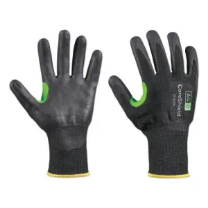 Honeywell CoreShield™ A4/D Coated Cut Resistant Gloves, 11/XXL, HPPE/Basalt, Nitrile Micro-Foam, 13 ga, Black, 24-0513B/11XXL