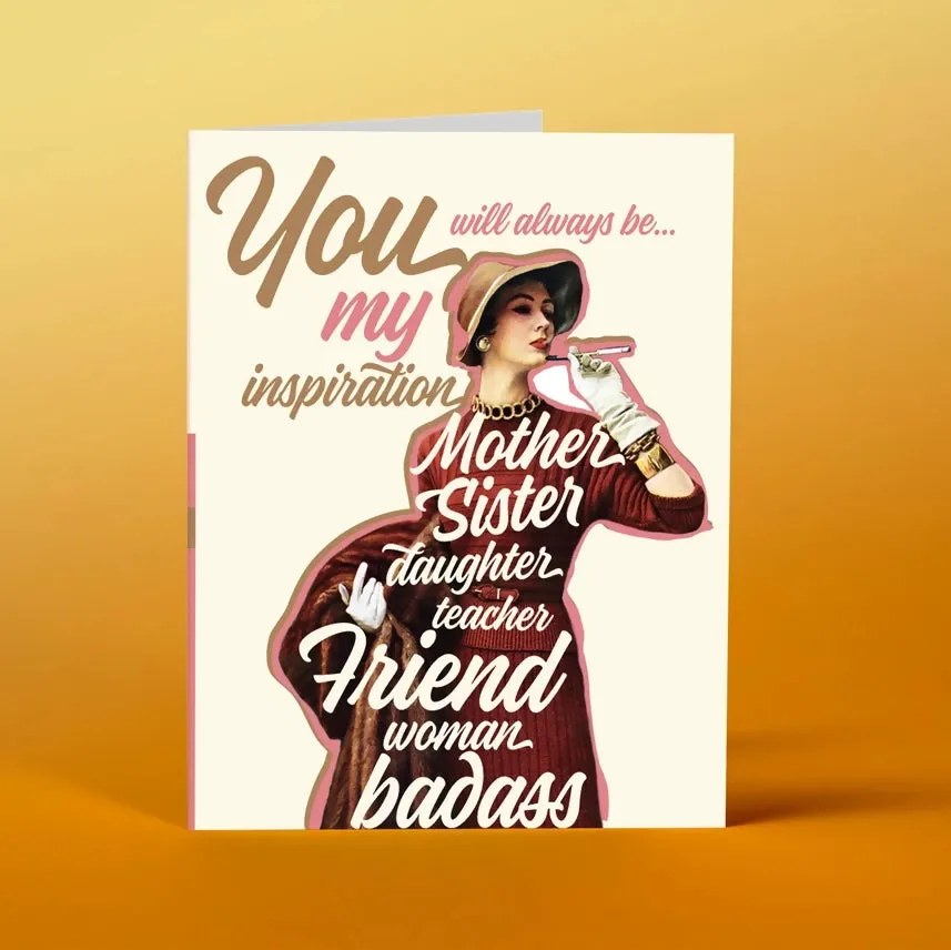Inspiration Woman Greeting Card