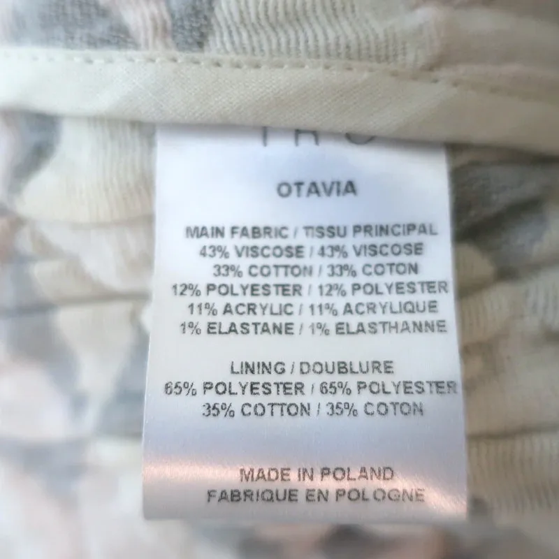 IRO Quilted Moto Jacket Otavia White/Gray Cotton-Blend Jacquard Size 42