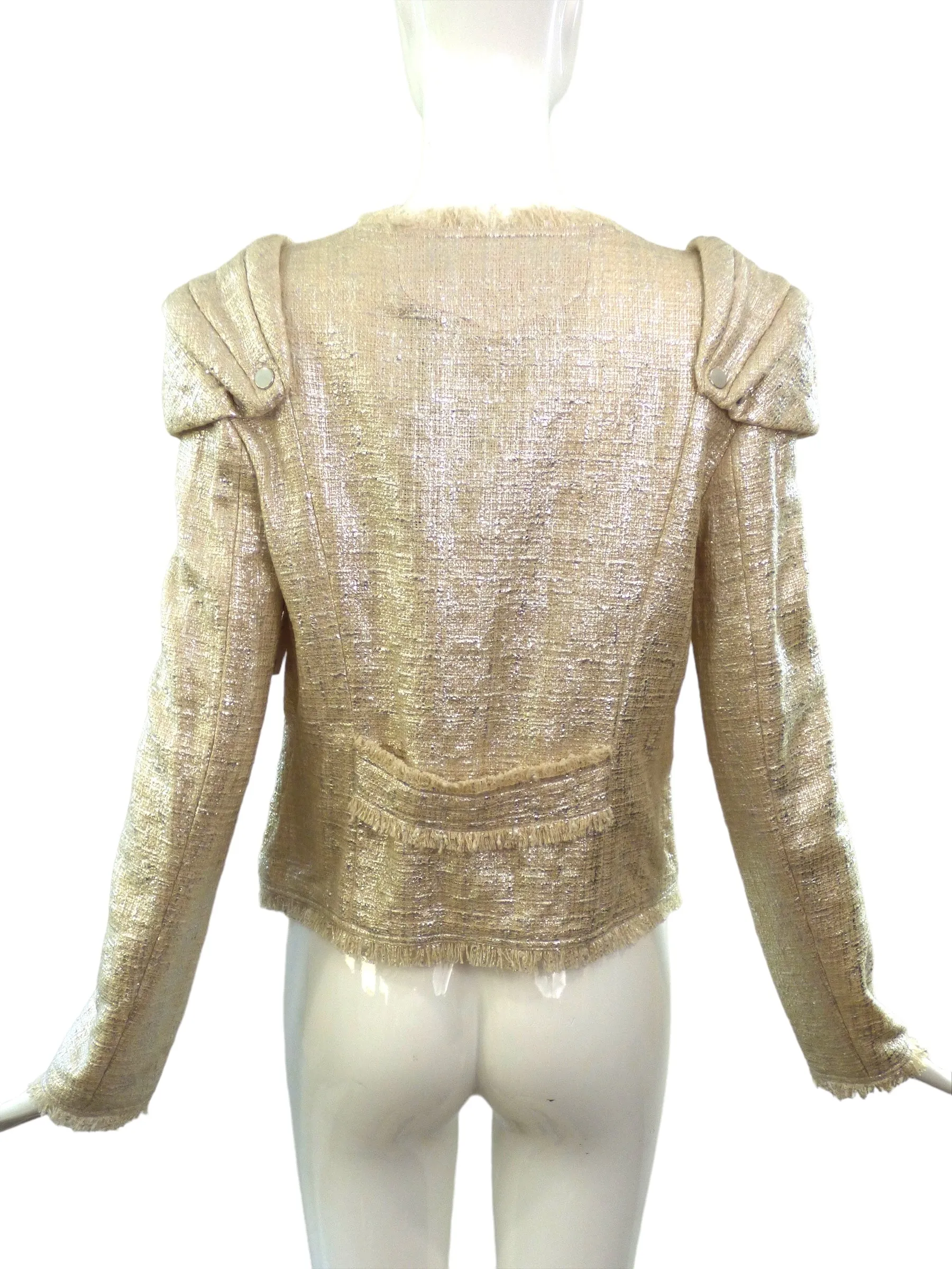 JC de CASTELBAJAC- NWT 2012 Metallic Cotton Jacket, Size 6