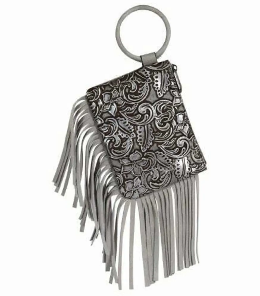 Justin's Bangle Wristlet Silver Wash