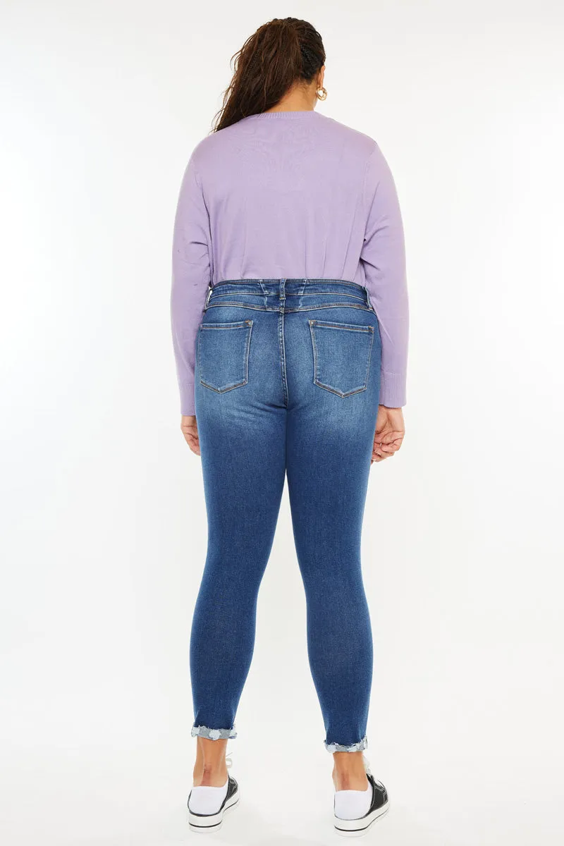 Kali Mid Rise Ankle Skinny Jeans (Plus Size)