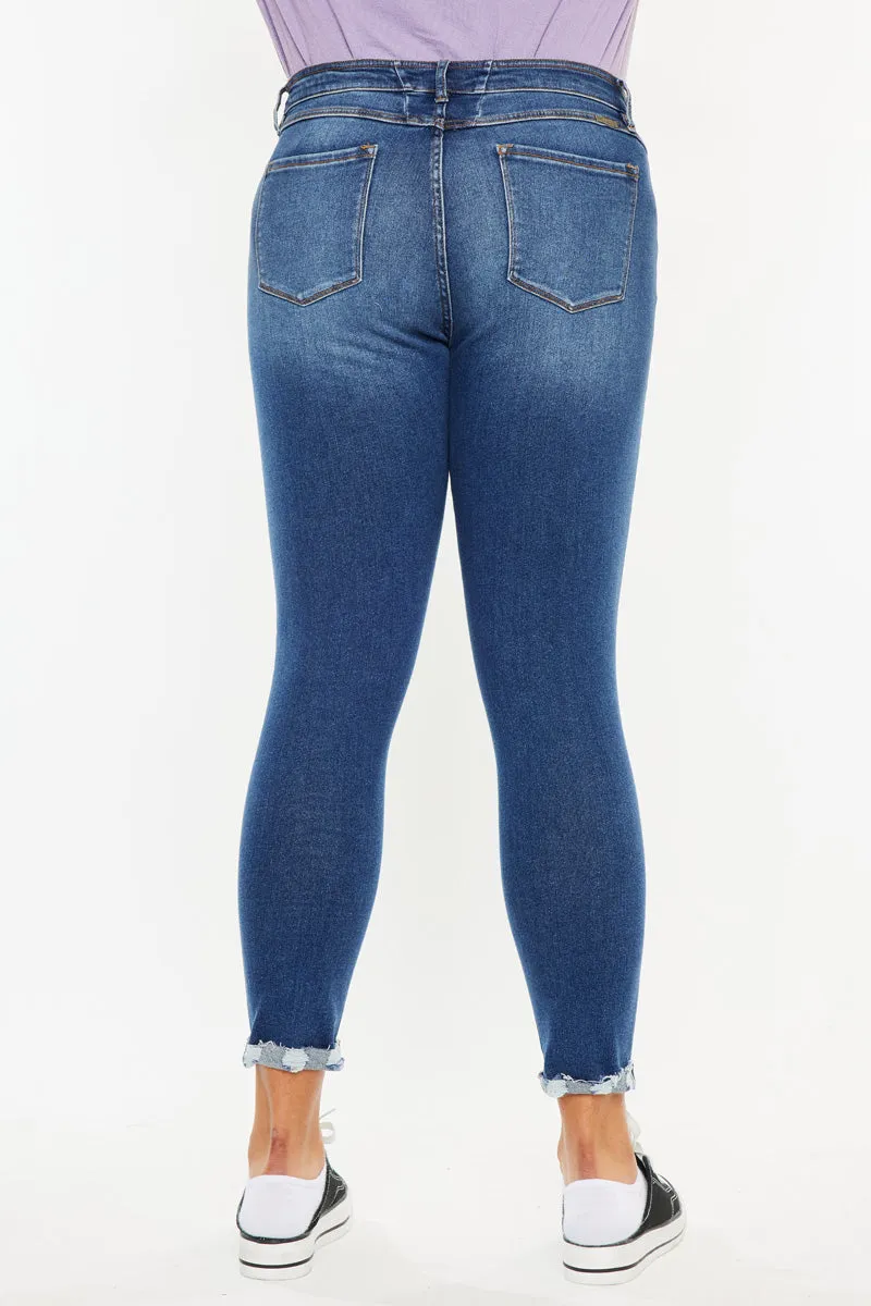 Kali Mid Rise Ankle Skinny Jeans (Plus Size)