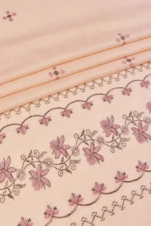KHAS STORES - Embroidered Shawl-1 Cream