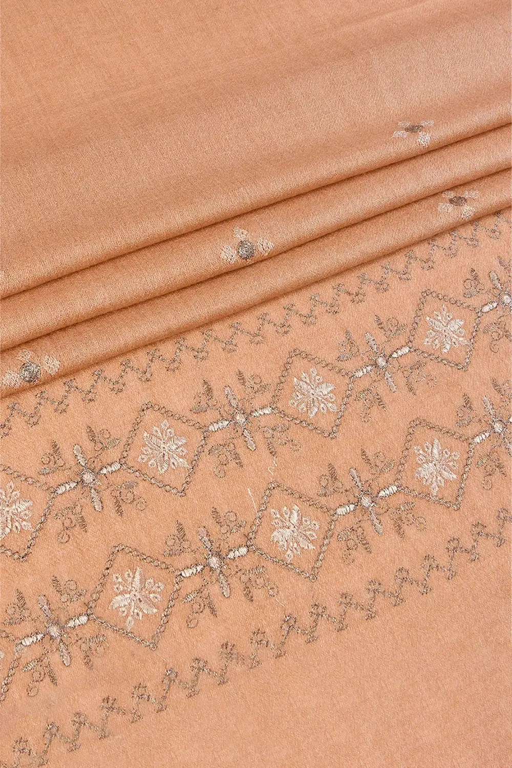 KHAS STORES - Embroidered Shawl-2 Tan