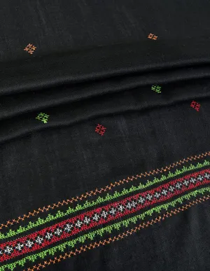 KHAS STORES - Embroidered Shawl CS-101 Black