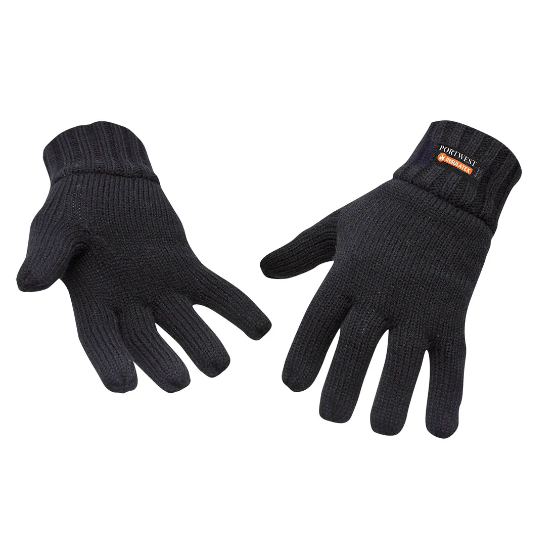 Knit Glove Insulatex Lined - GL13 Unisex Outdoor Winter Wear Black