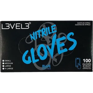 L3VEL3 Nitrile Blue Gloves - SMALL / 100 Pack - 3.8 mil Thickness