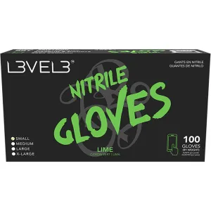 L3VEL3 Nitrile Lime Gloves - SMALL / 100 Pack - 3.5 mil Thickness