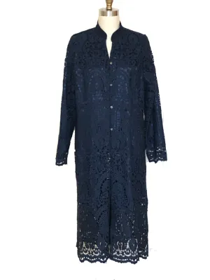 Lace Coat Jacket (Navy) Style# 166