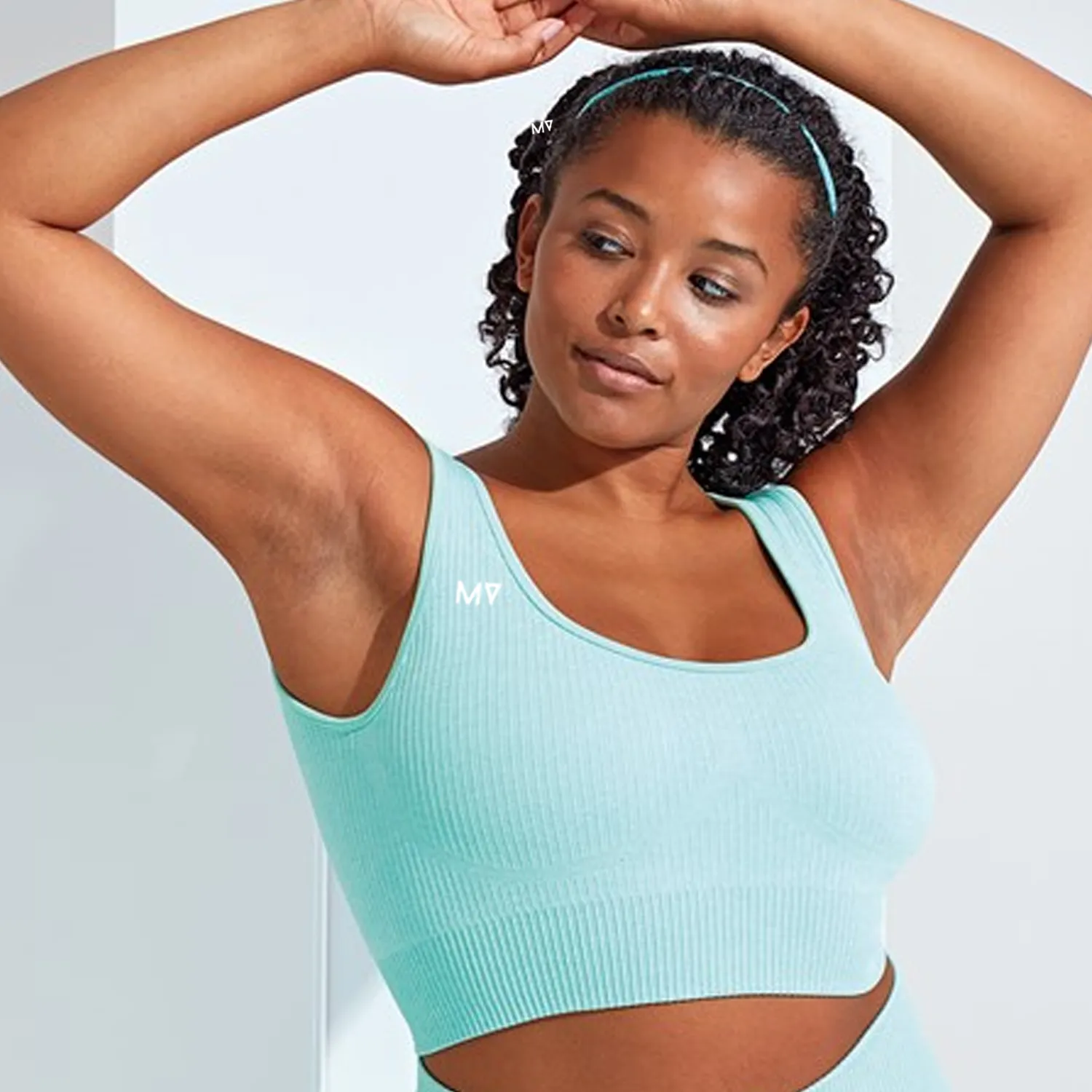 Ladies MV ribbed seamless 3D fit multi-sports bra - Peppermint