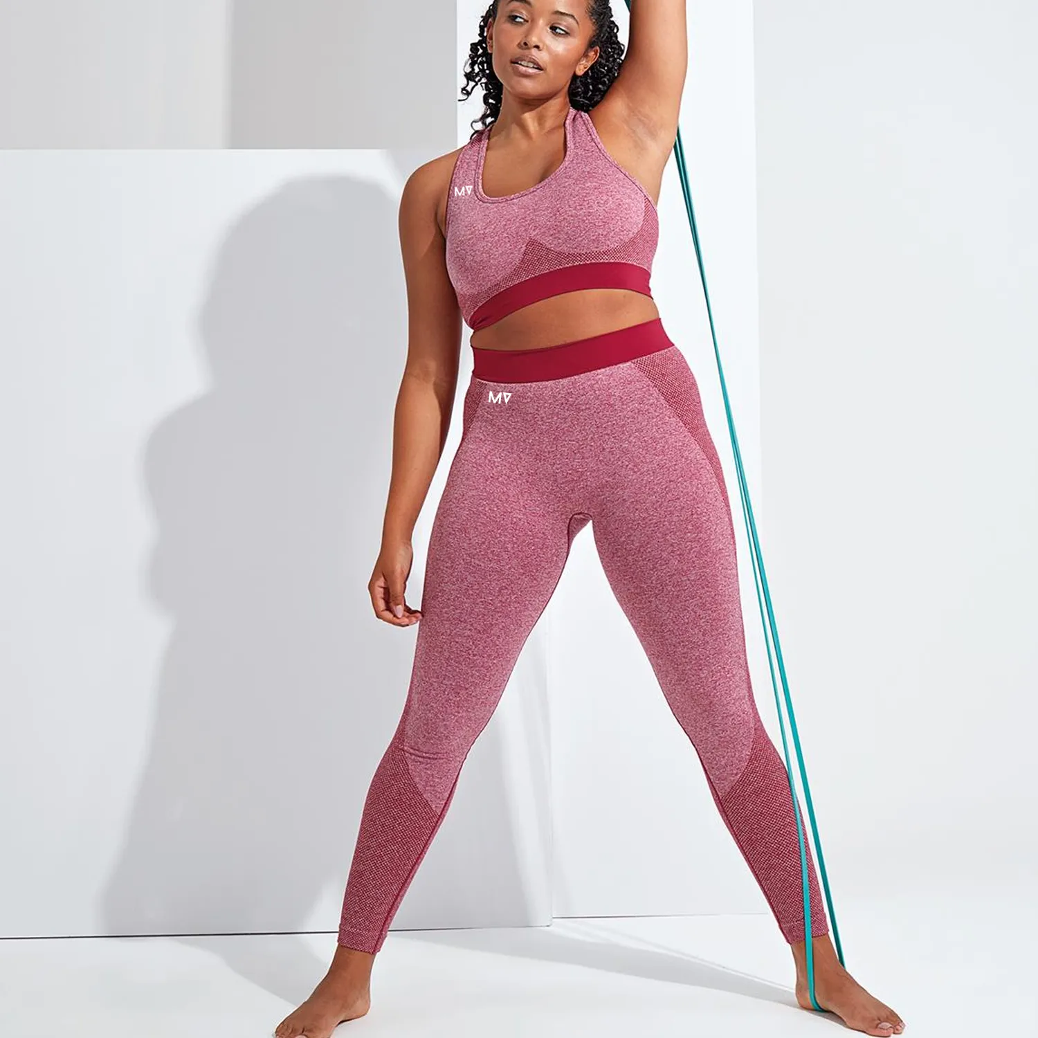 Ladies MV seamless '3D fit' multi-sport sculpt bra - Burgundy
