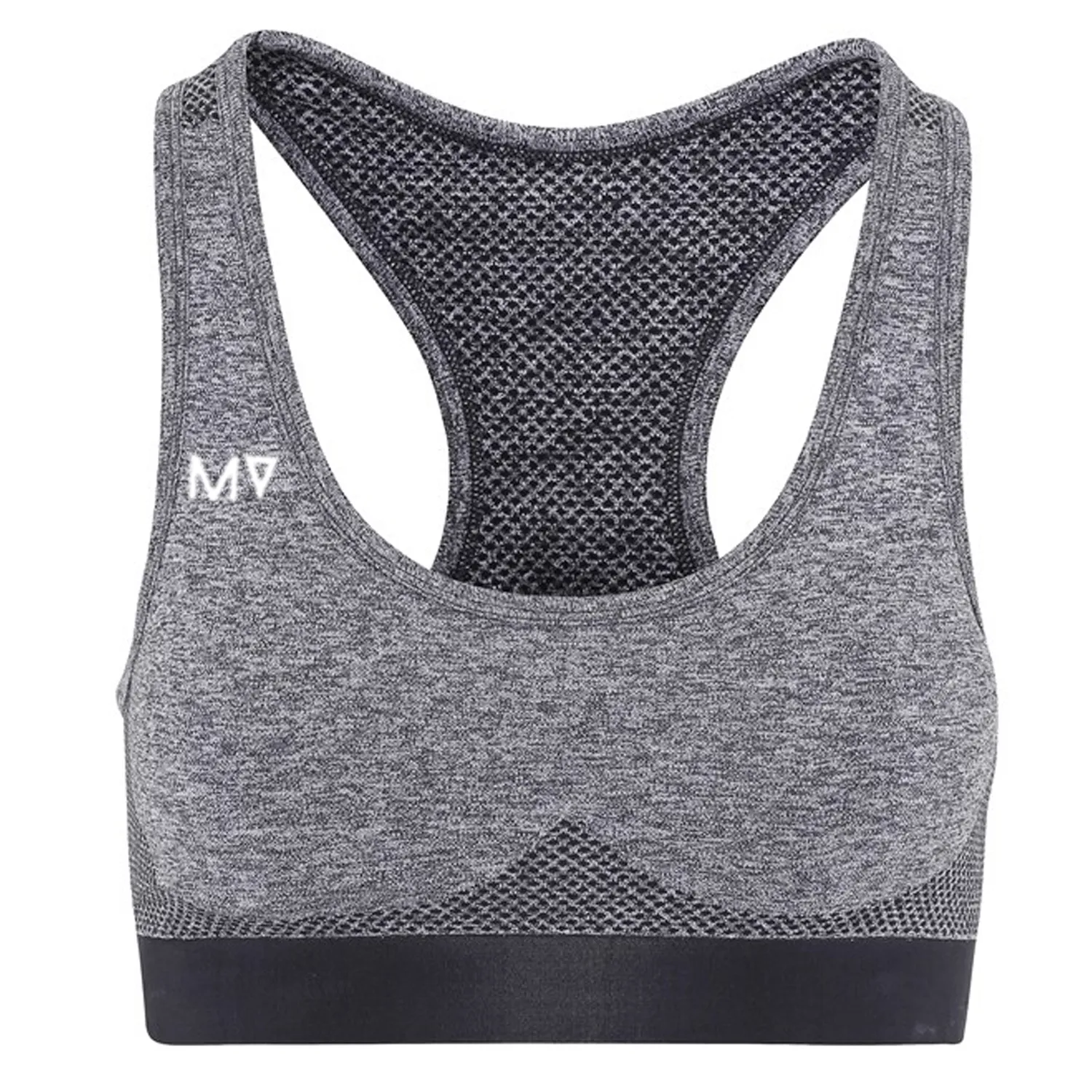 Ladies MV seamless '3D fit' multi-sport sculpt bra - Charcoal