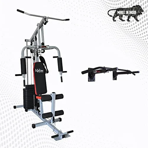 Lifeline Fitness HG-009 Home Gym Combo with LA 100 Push Up Bar, Home Gym with 60Kg Weight Stack
