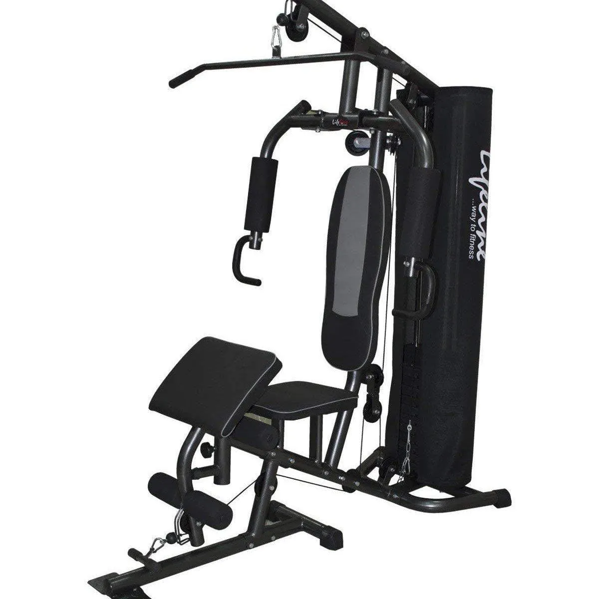 Lifeline Home Gym Set Deluxe 005 For Workout At Home Bundles With Resistance Band, Pull Reducer and Exercise Curve Bench 5501A || Available on EMI
