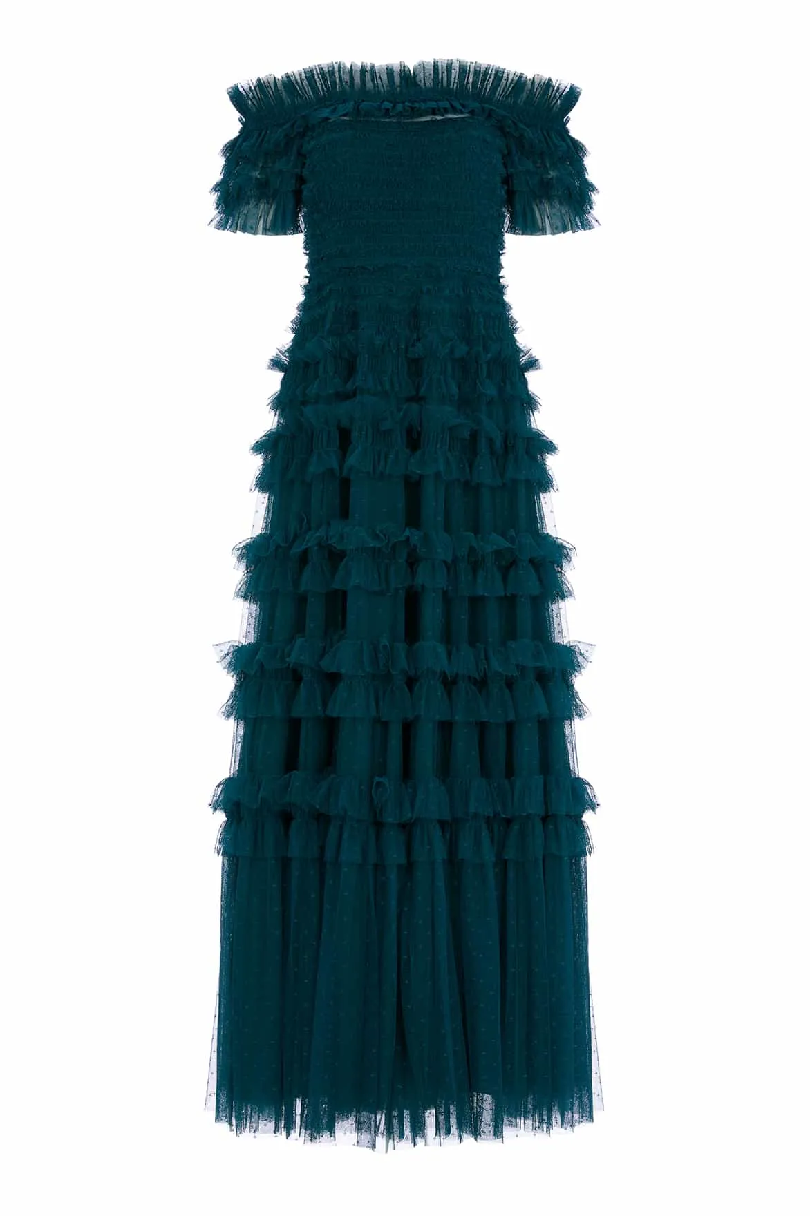 Lisette Ruffle Off Shoulder Gown