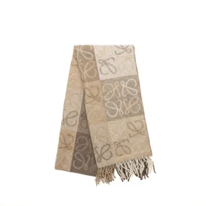 Loewe Anagram Scarf Wool/Cashmere White/beige
