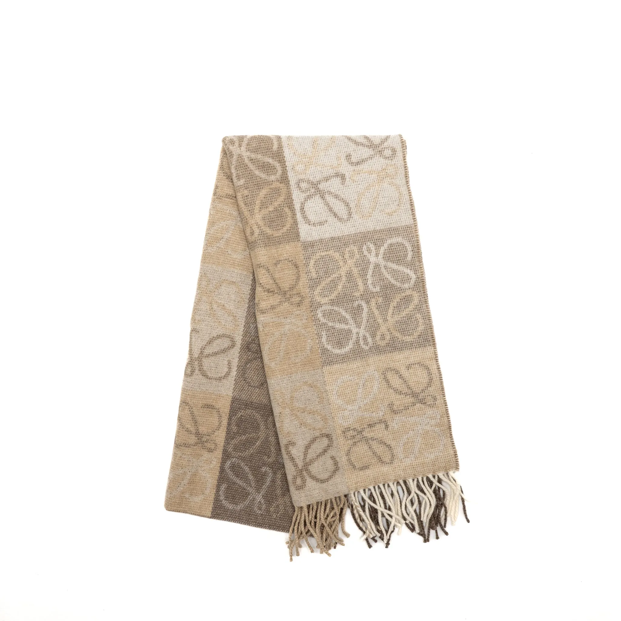Loewe Anagram Scarf Wool/Cashmere White/beige