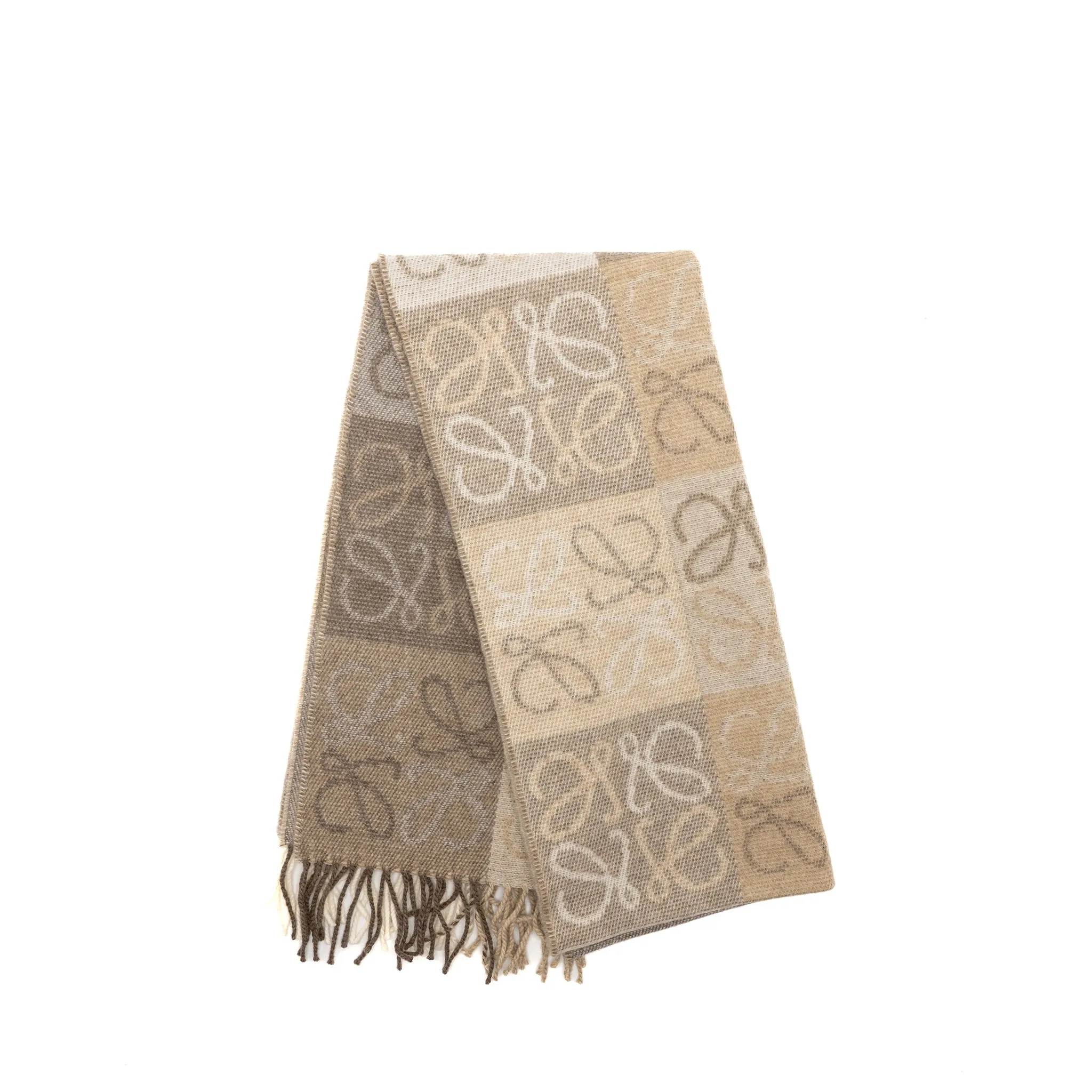 Loewe Anagram Scarf Wool/Cashmere White/beige