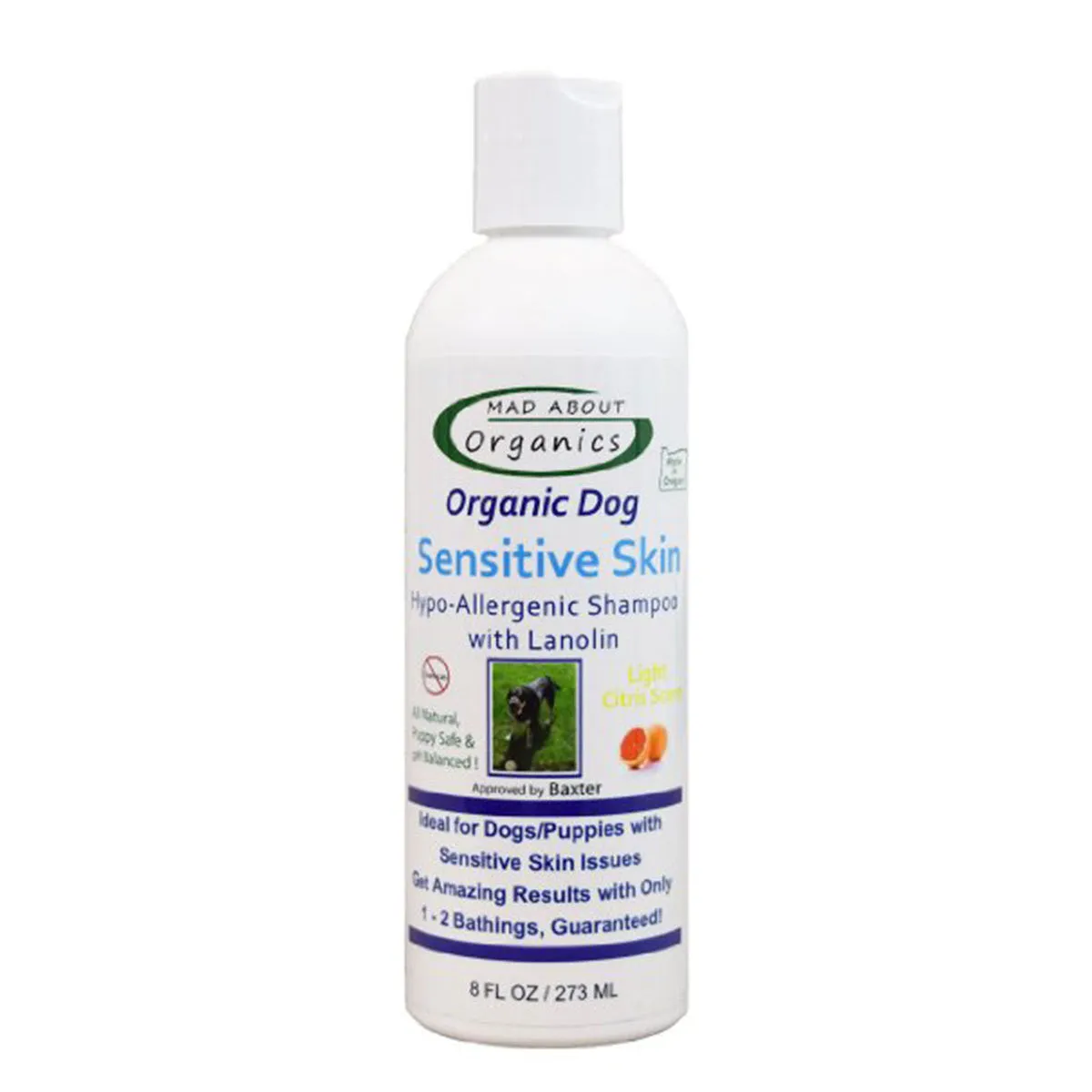 Mad About Organics | Sensitive Skin Shampoo with Lanolin for Dogs