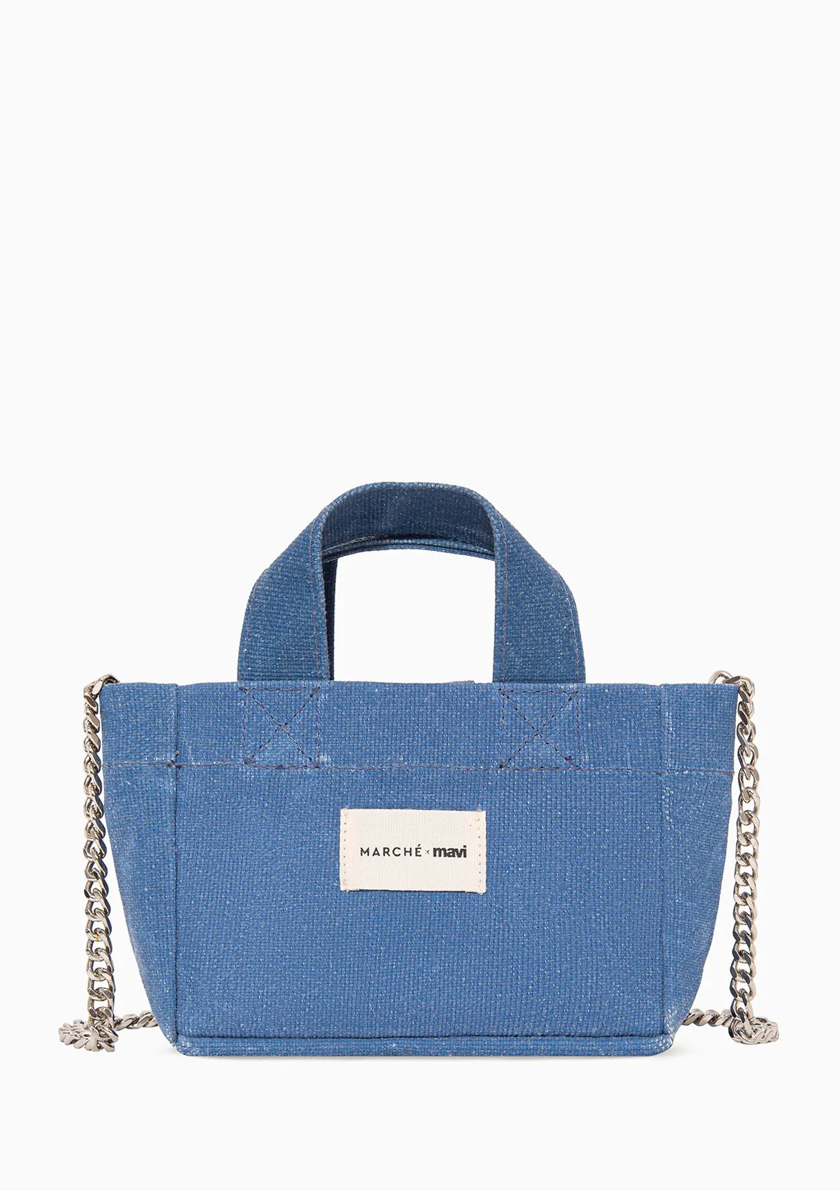 Marche X Mavi Chain Strap Blue Bag