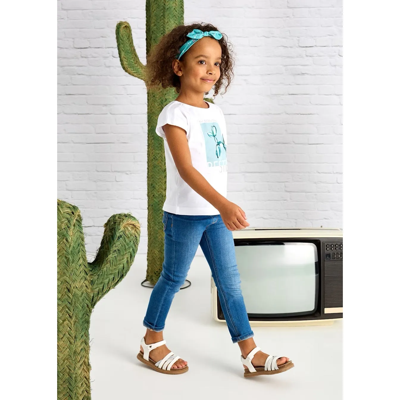Mayoral Girls Denim Jeggings 548 Mid Denim Ss25