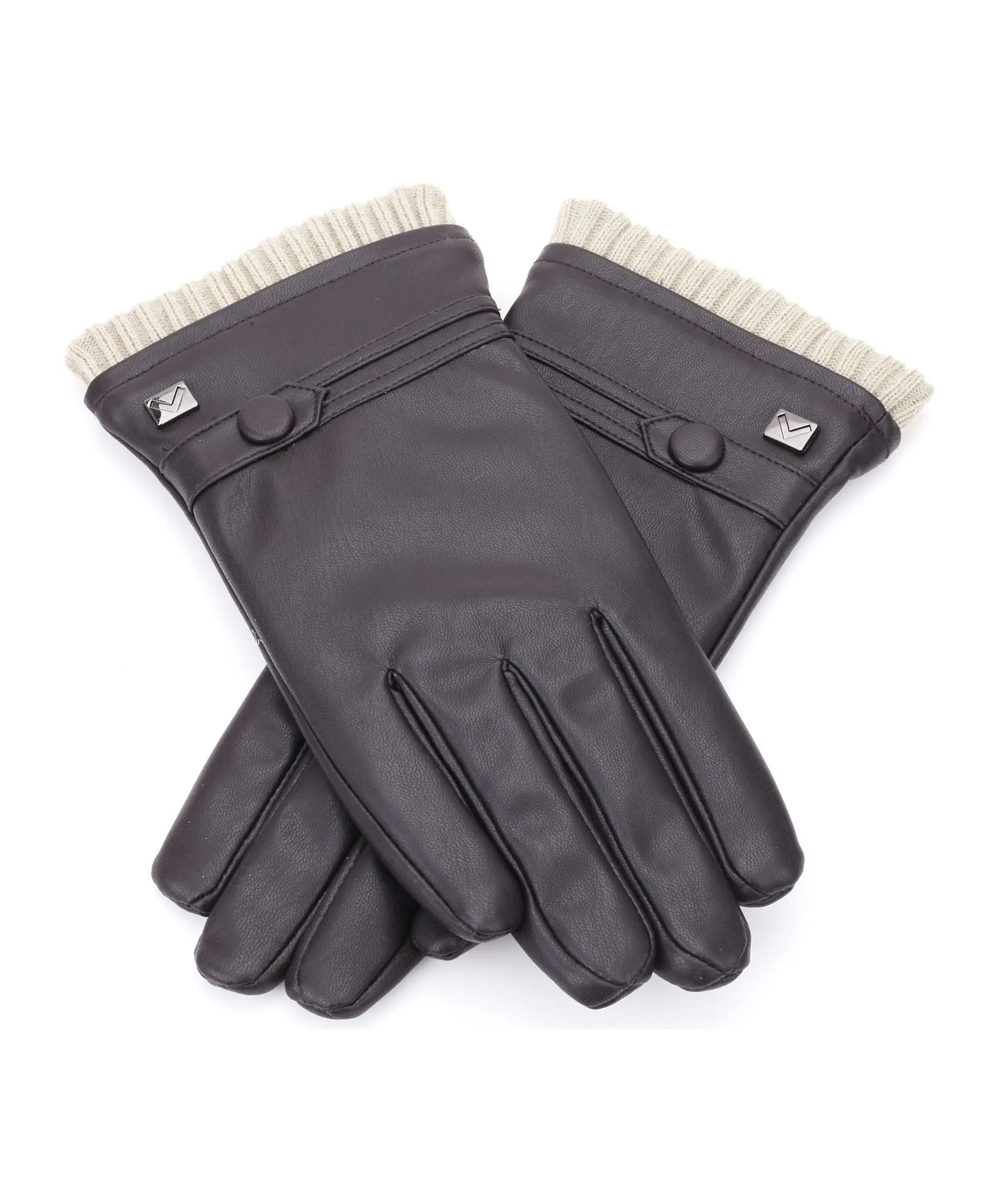 Men's Button Touchscreen Lined  Winter Gloves