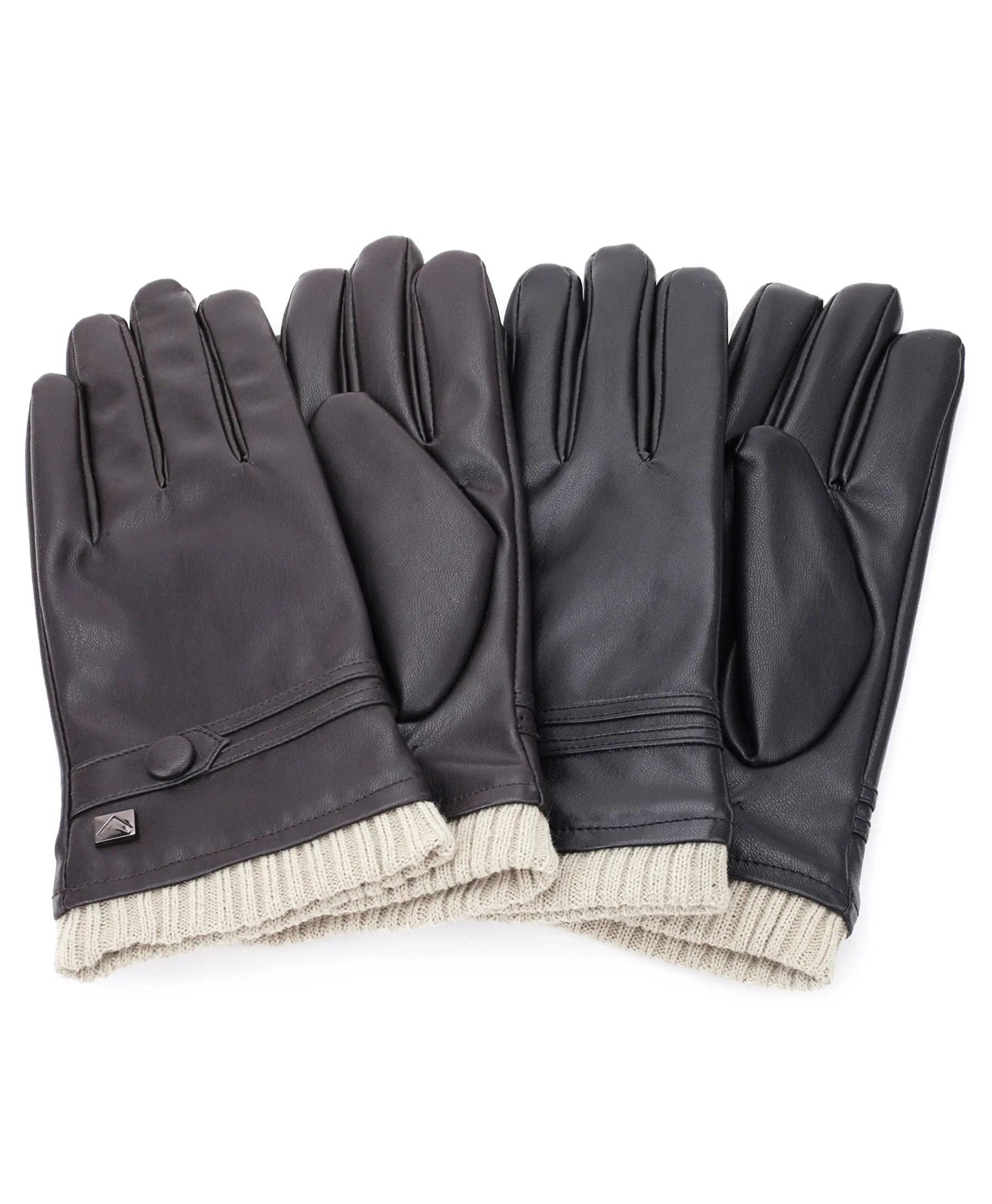 Men's Button Touchscreen Lined  Winter Gloves