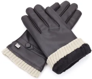 Men's Button Touchscreen Lined  Winter Gloves