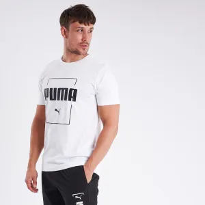 Men's Short-Sleeved Straight-Cut Crew Neck Cotton Fitness T-Shirt Active - White