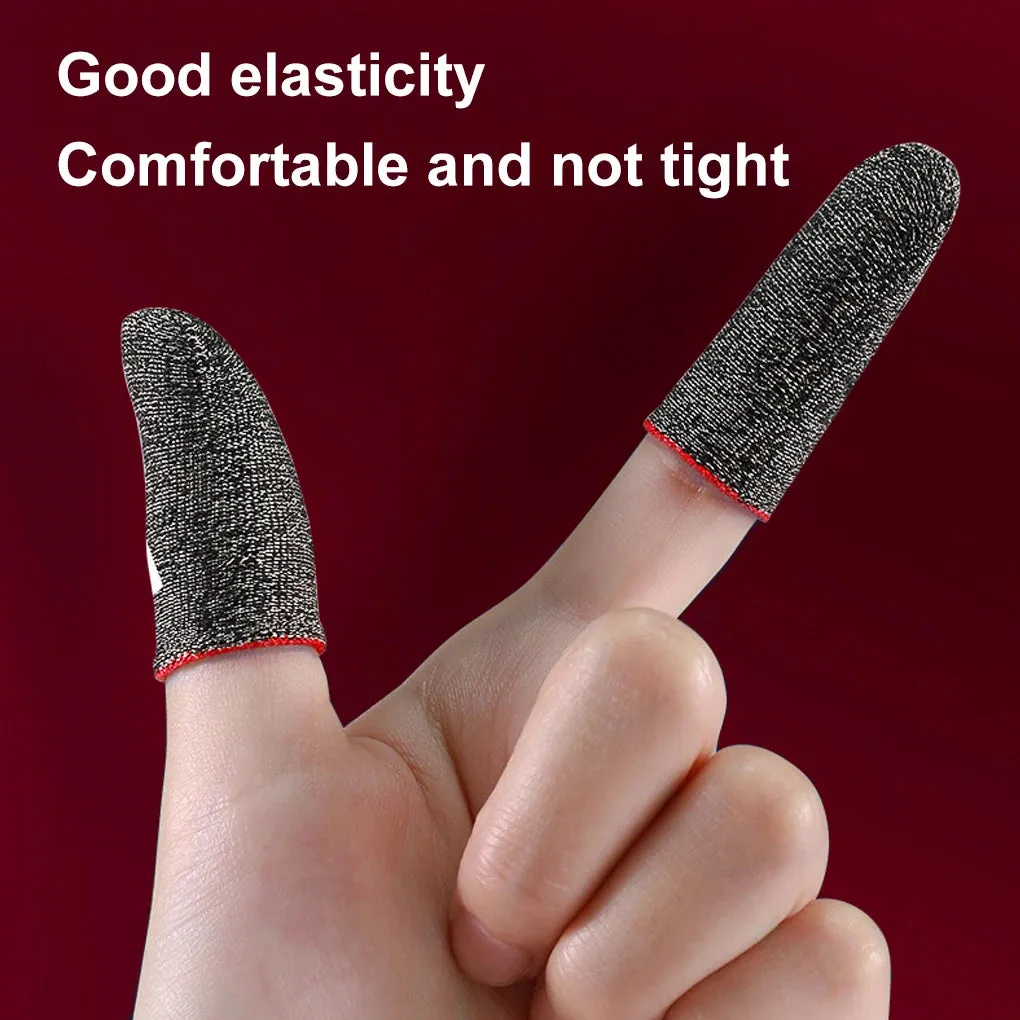 Mobile Game Fingertip Gloves, Sweatproof Anti-Slip Touchscreen Finger Sleeves Breathable Finger Covers