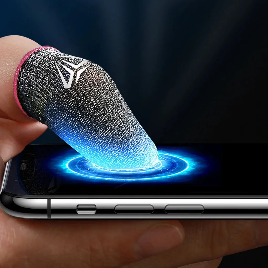 Mobile Game Fingertip Gloves, Sweatproof Anti-Slip Touchscreen Finger Sleeves Breathable Finger Covers