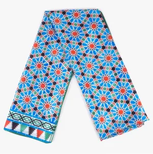 Mosaic Print - Blue & Red