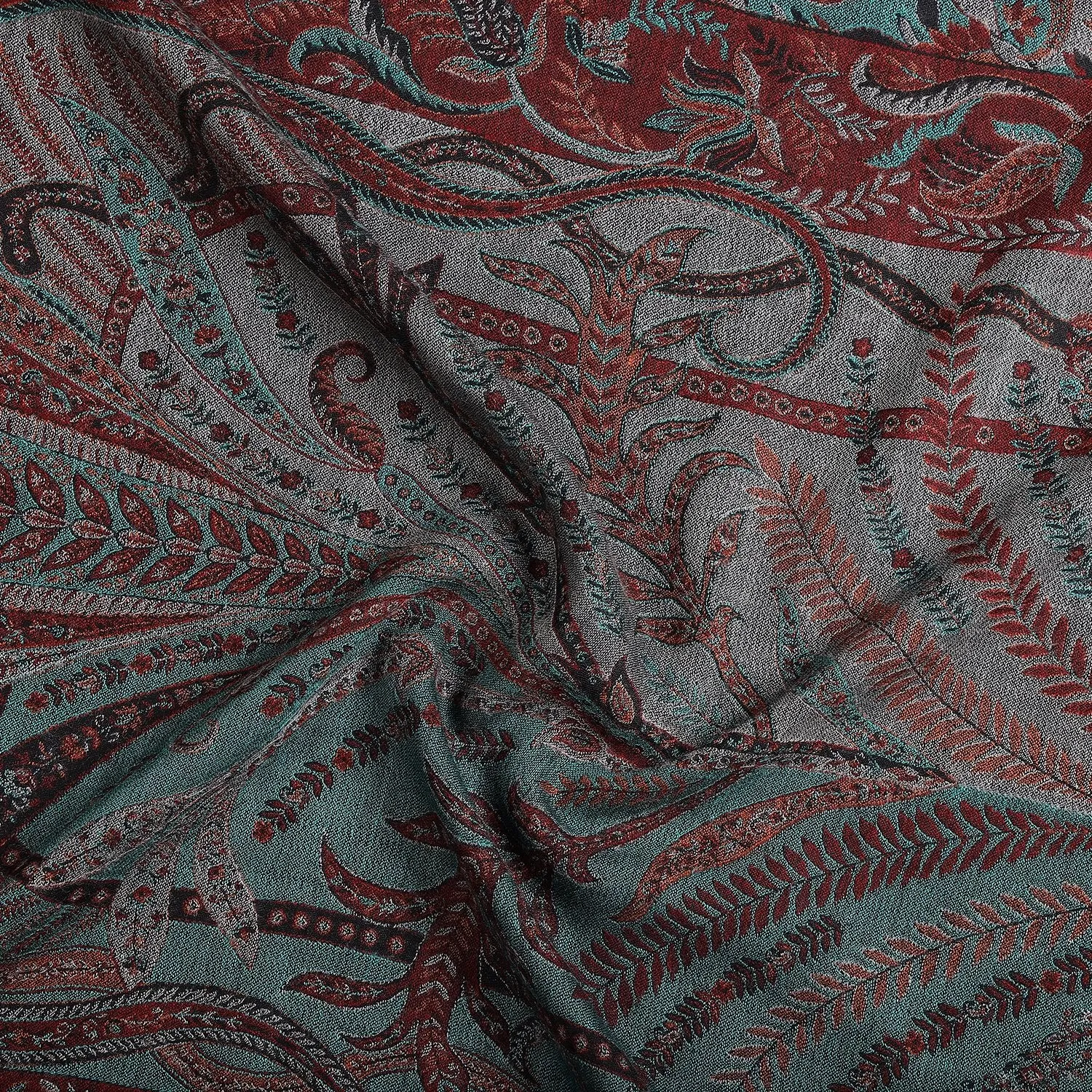 Mughal Decore Woolen Woven Shawl
