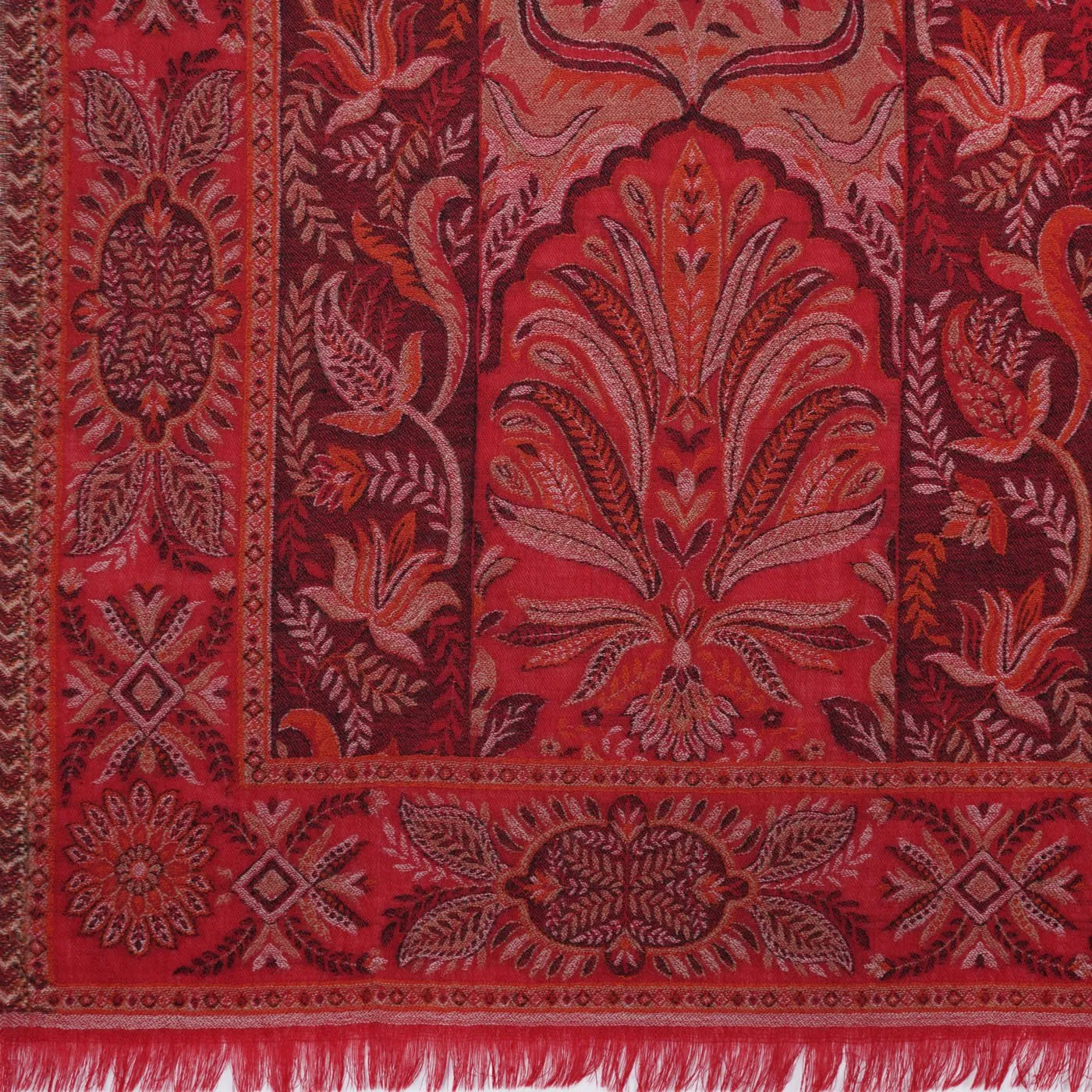 Mughal Decore Woolen Woven Shawl