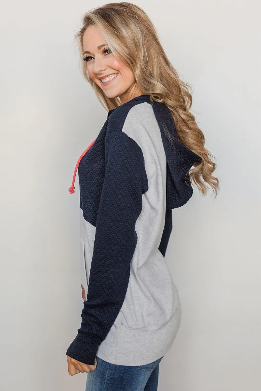 Multicolor Half-zip Quilted Ampersand Hoodie