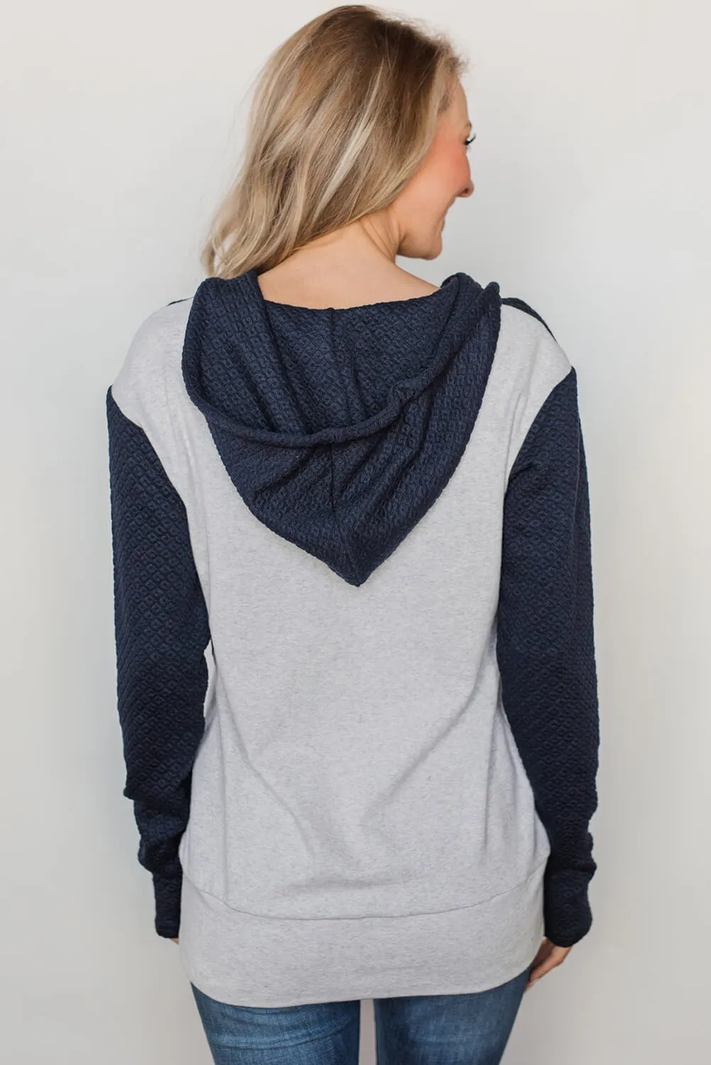 Multicolor Half-zip Quilted Ampersand Hoodie