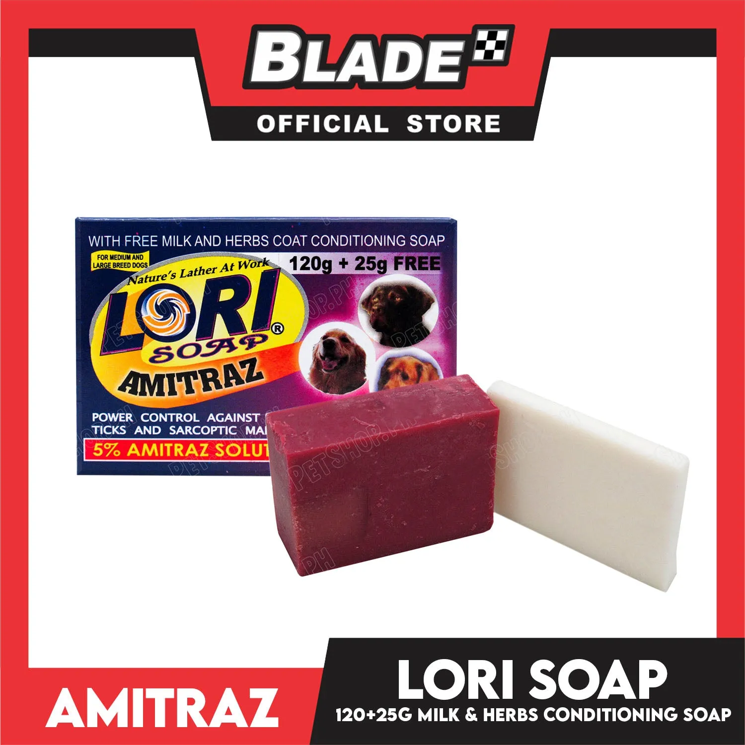 Nature's Lather At Work Lori Soap Amitraz 120g (5% Amitraz Solution Soap) Dog Soap, Dog Grooming