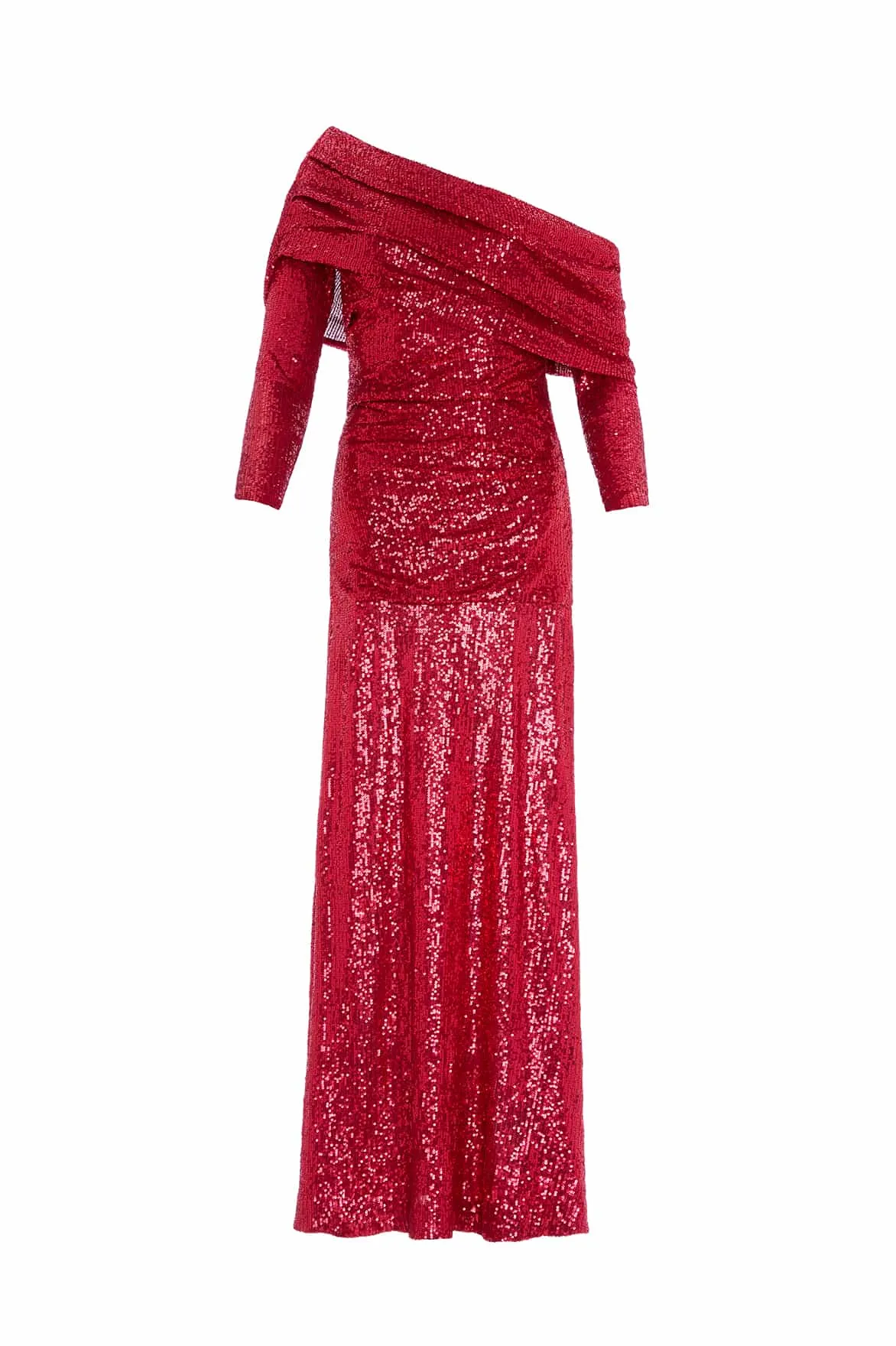 Nova One-Shoulder Ankle Gown