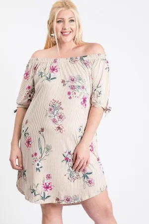 Off Shoulder Round Hem Dress