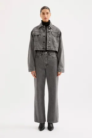 ORGANIC DENIM CROP JACKET