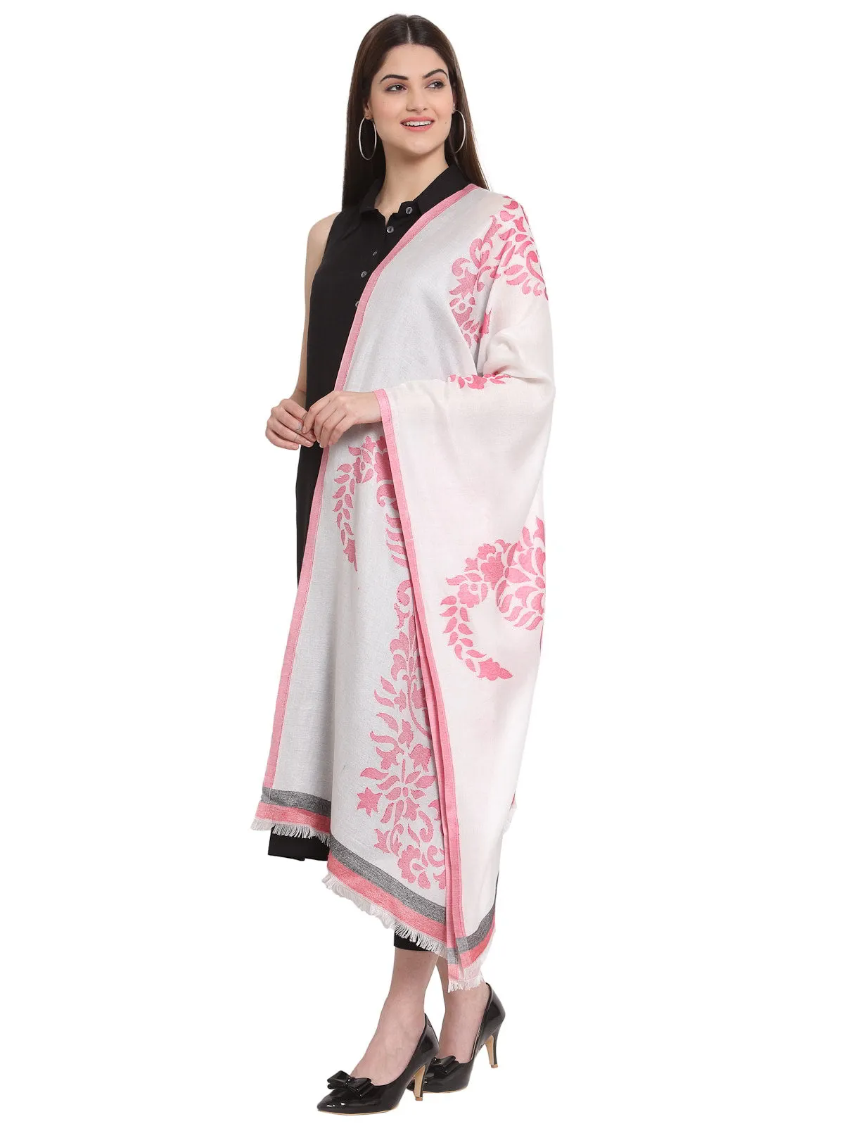 Paisley Woven Design Wool Shawl