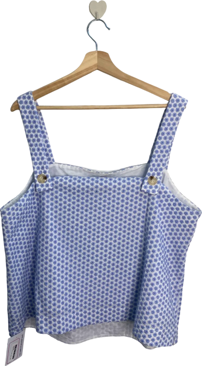 Phase Eight Blue Floral Print Top UK 18